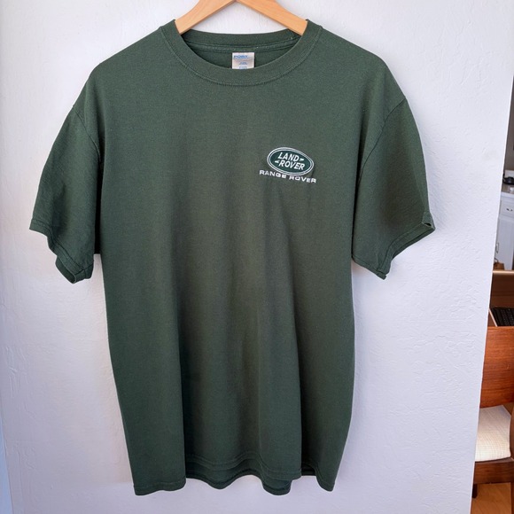 Land Rover Other - Land Rover Range Rover T Shirt Men's L Green Embroidered Logo Crew Neck Tee